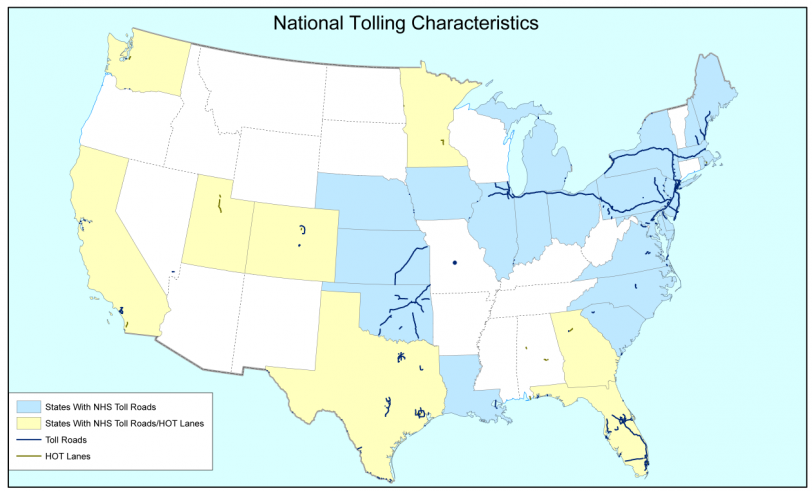 National Tolling Characteristics map