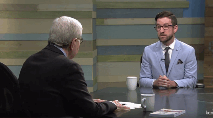 Michael McShane being interviewed on KCPT's Ruckus