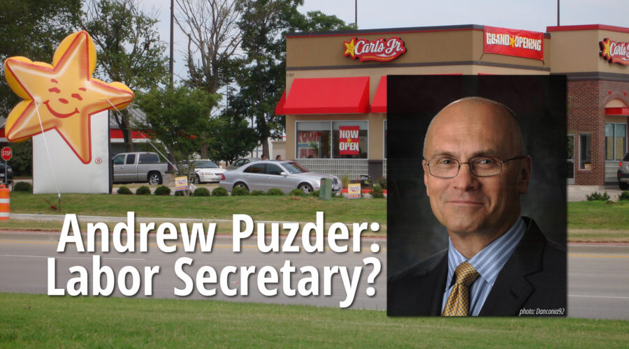 Andrew Puzder banner