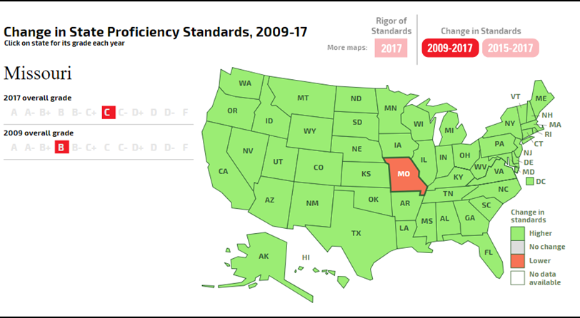 Map: Trends in State Educational Assessment