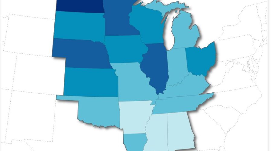 Map of Heartland States