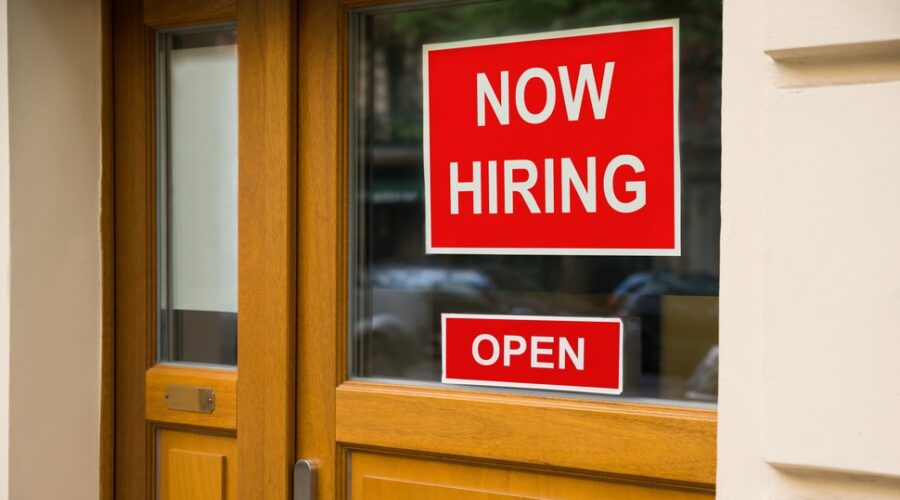 Sign: Now Hiring