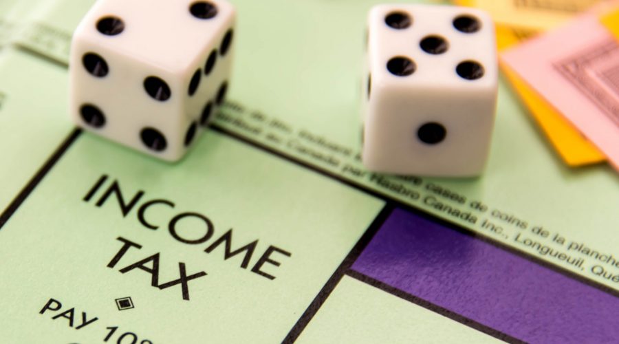 Income tax on monopoly board