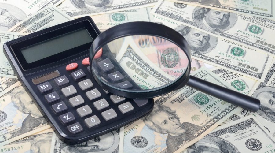 Magnifying glass money