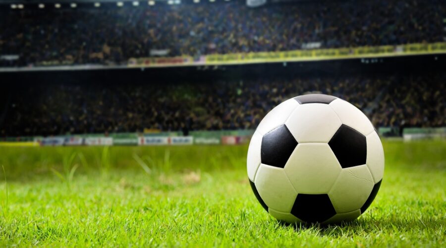 Soccer ball in grass