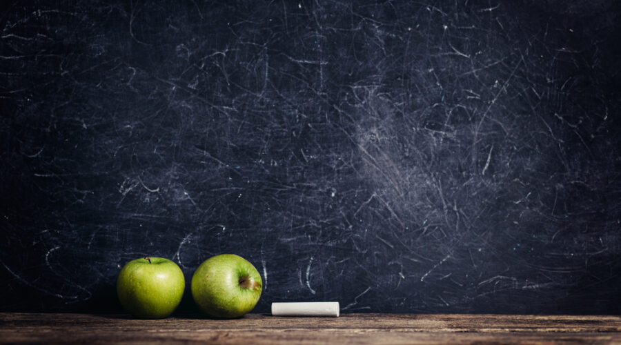 Chalkboard in classroom