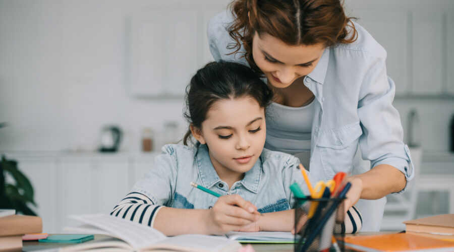Child doing homework
