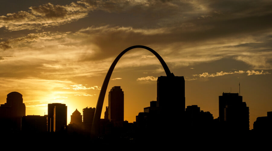 St. Louis at sunset