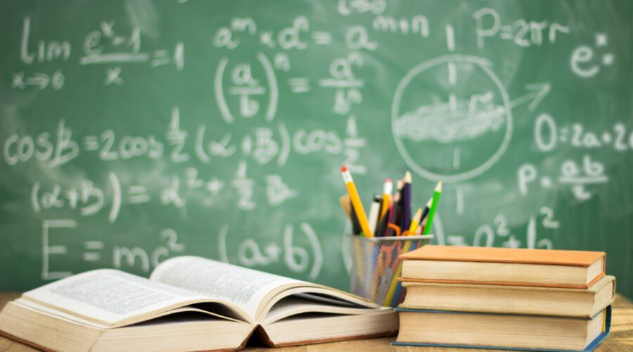Books on teacher's desk