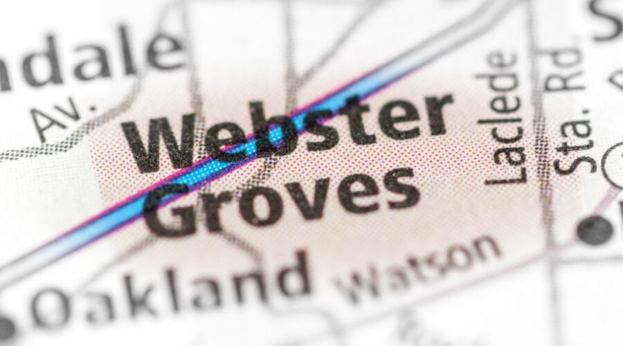 Map showing Webster Groves