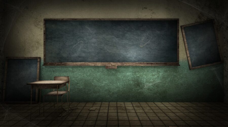 Abandoned classroom