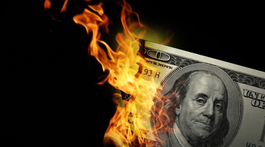 Burning money