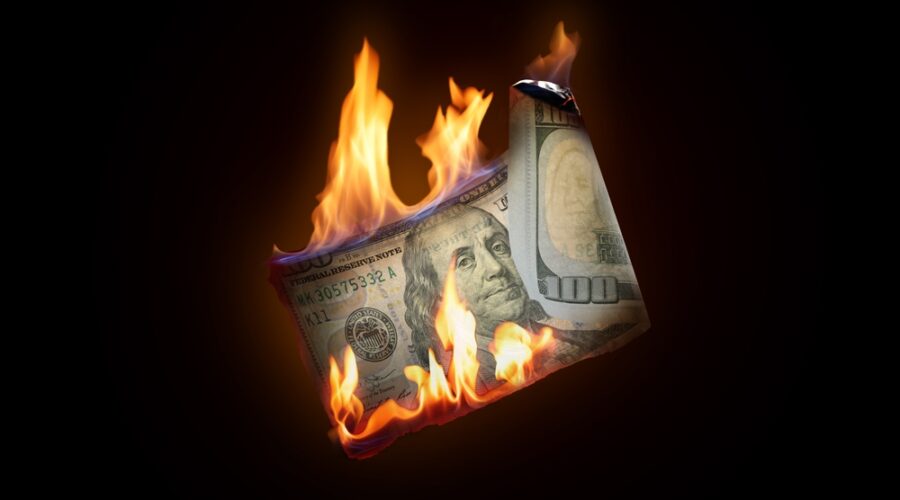 Burning money