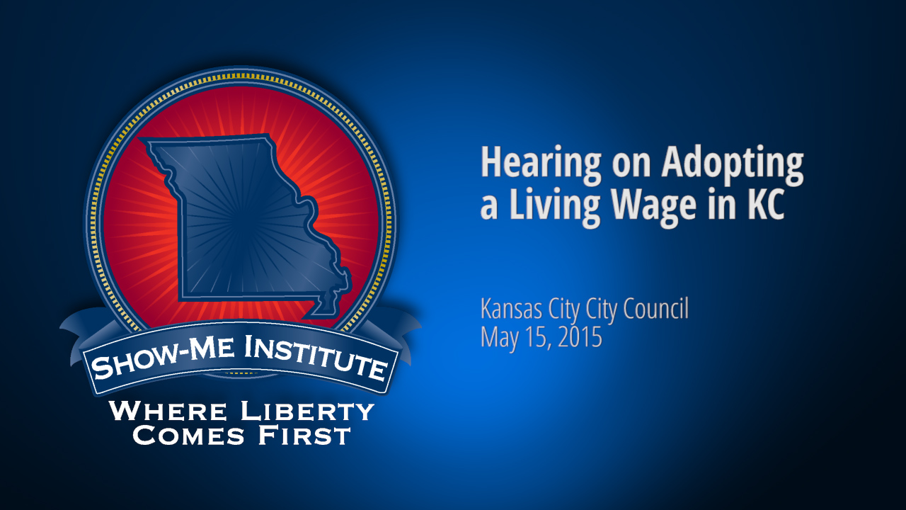 Show-Me Testimony on Minimum Wage