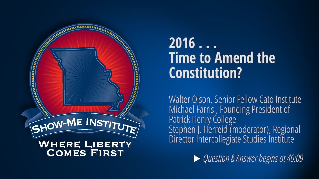 2016 . . . Time to Amend the Constitution?