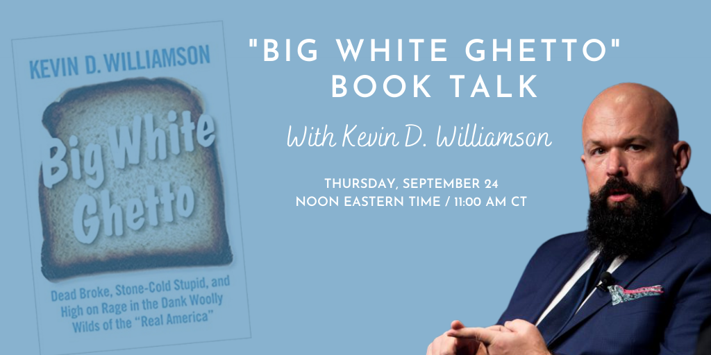 Join us this Thursday for a Book Talk with Kevin D. Williamson