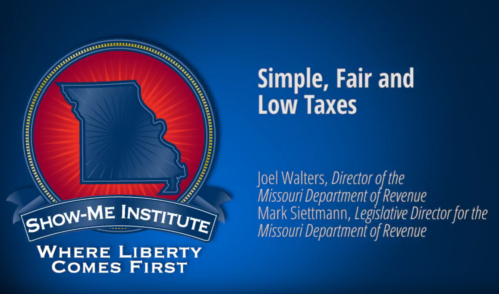 Policy Breakfast: Simple, Fair, and Low Taxes