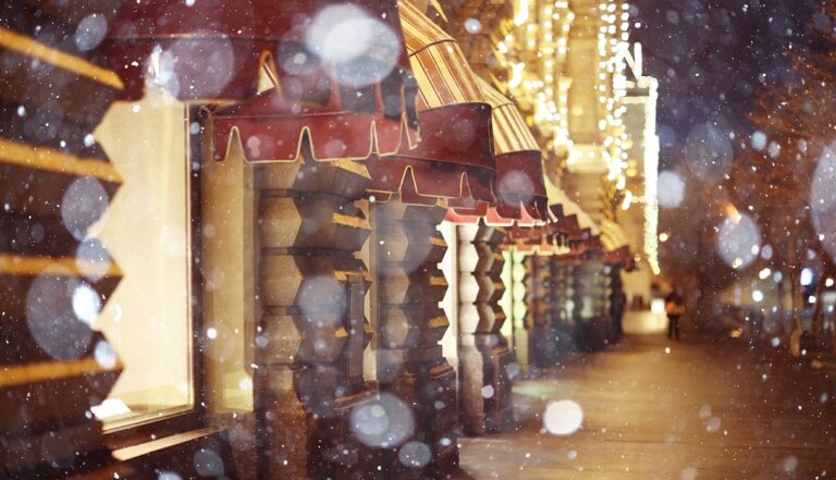 Christmas shopping scene