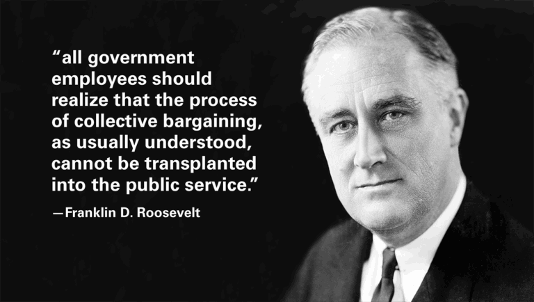 Quotation from FDR on government unions