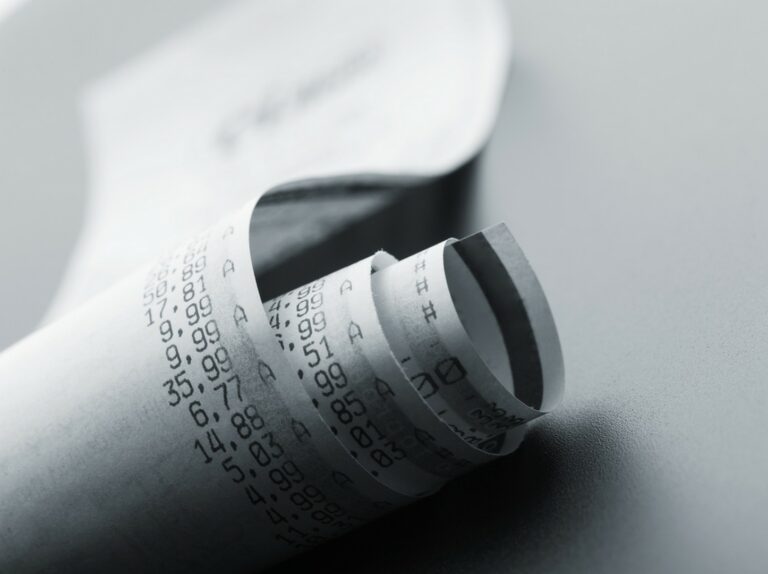 Cash register receipt