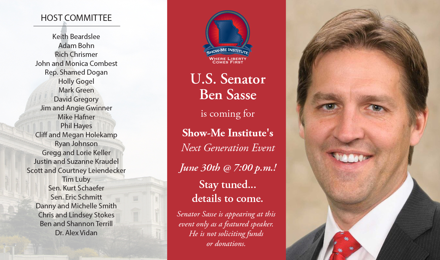 Senator Ben Sasse to Speak in Saint Louis: June 30