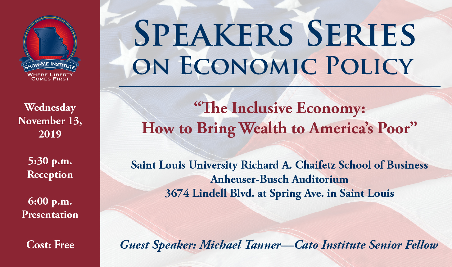 Free Lecture: Cato Institute’s Michael Tanner on How to Bring Wealth to America’s Poor