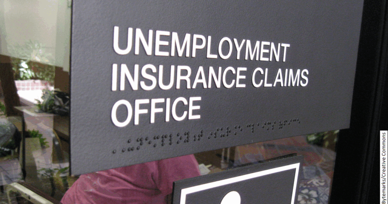 Unemployment office sign