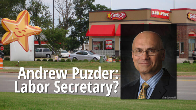 Andrew Puzder banner