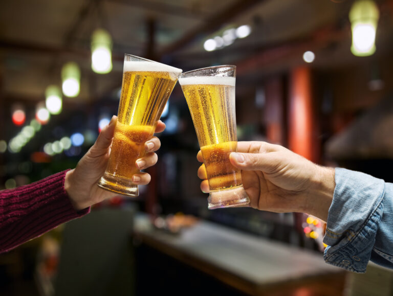 Beer mug toast