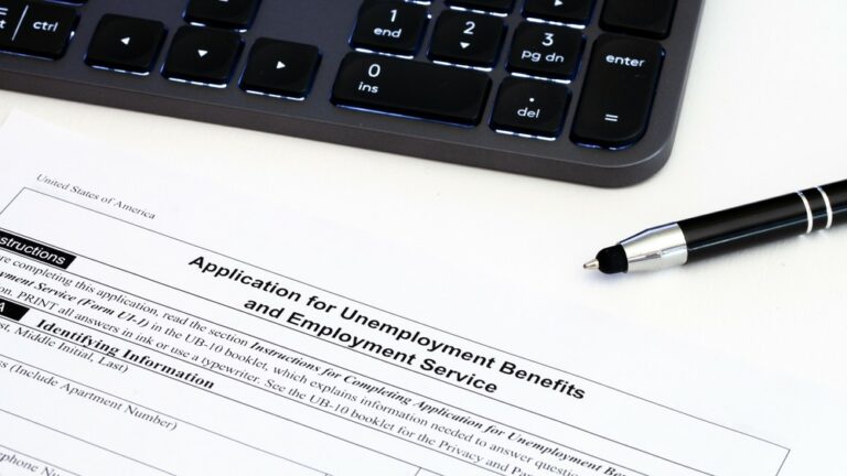 Unemployment benefits form
