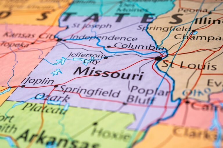 Map of Missouri, Missouri population, population shrinking, Missouri decline