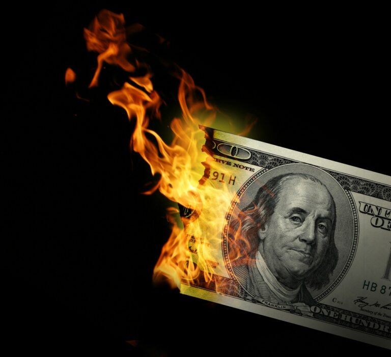 Burning money