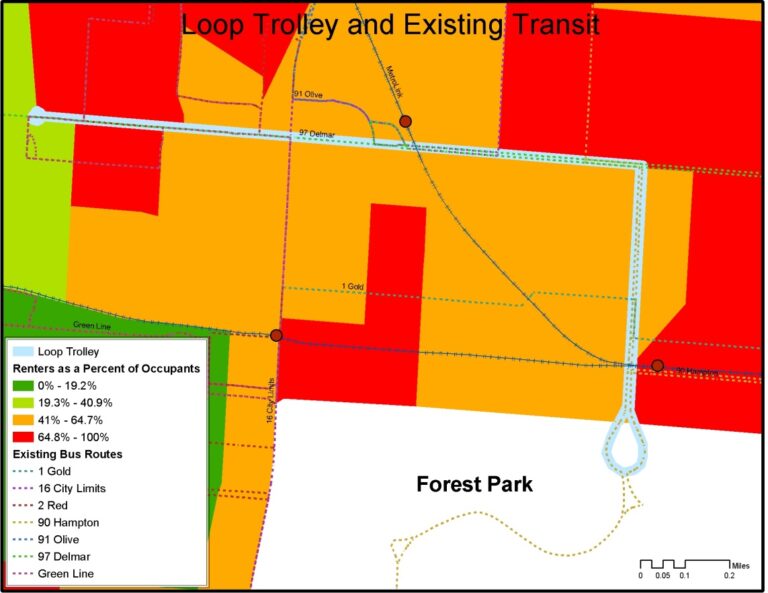 Delmar Loop trolley map