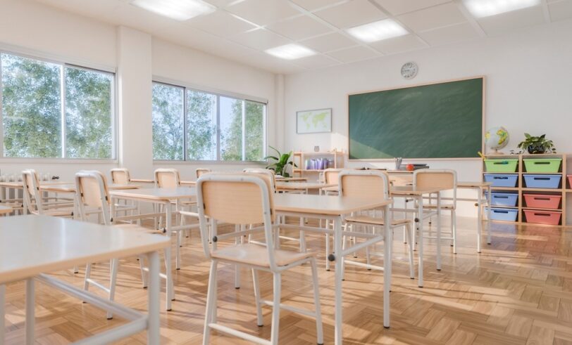 Empty classroom, four-day school week, 4dsw, Missouri education policy, school choice