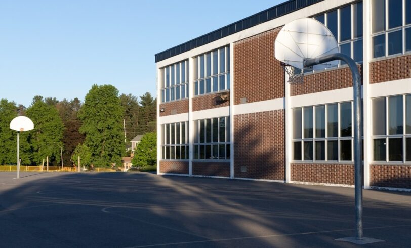 Exterior of school building, MOScholars program, ESAs, private school vouchers