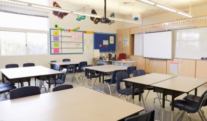 Empty classroom, declining fertility, declining school attendance, school funding, public school financing>