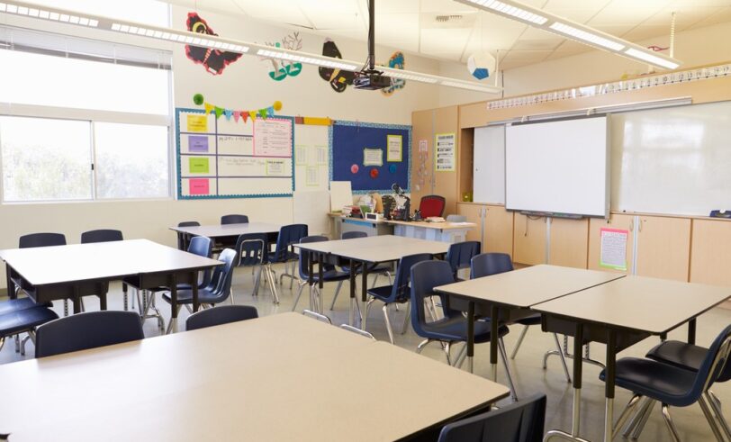 Empty classroom, declining fertility, declining school attendance, school funding, public school financing