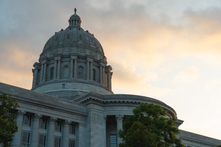 The,Missouri,State,Capitol,Building,At,Sunset