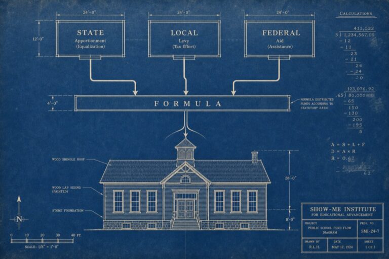 Education Funding Formula — state, local, federal flow diagram