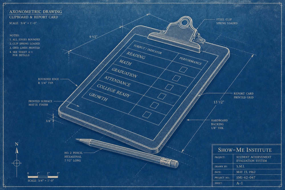 School Report Cards — clipboard with grading grid