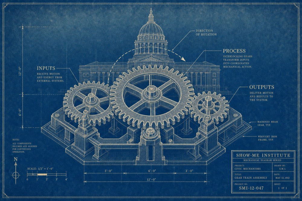 Office of Government Efficiency — interlocking gears with capitol
